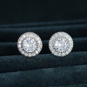Starlight Halo Stud Earrings