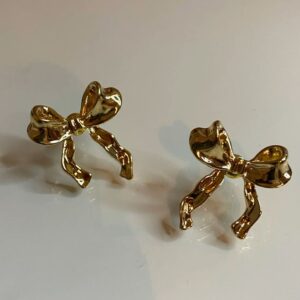 Golden Grace Bow Earrings