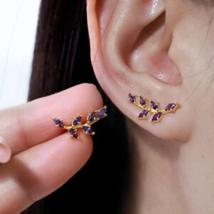 Crystal Vine Climber Earrings